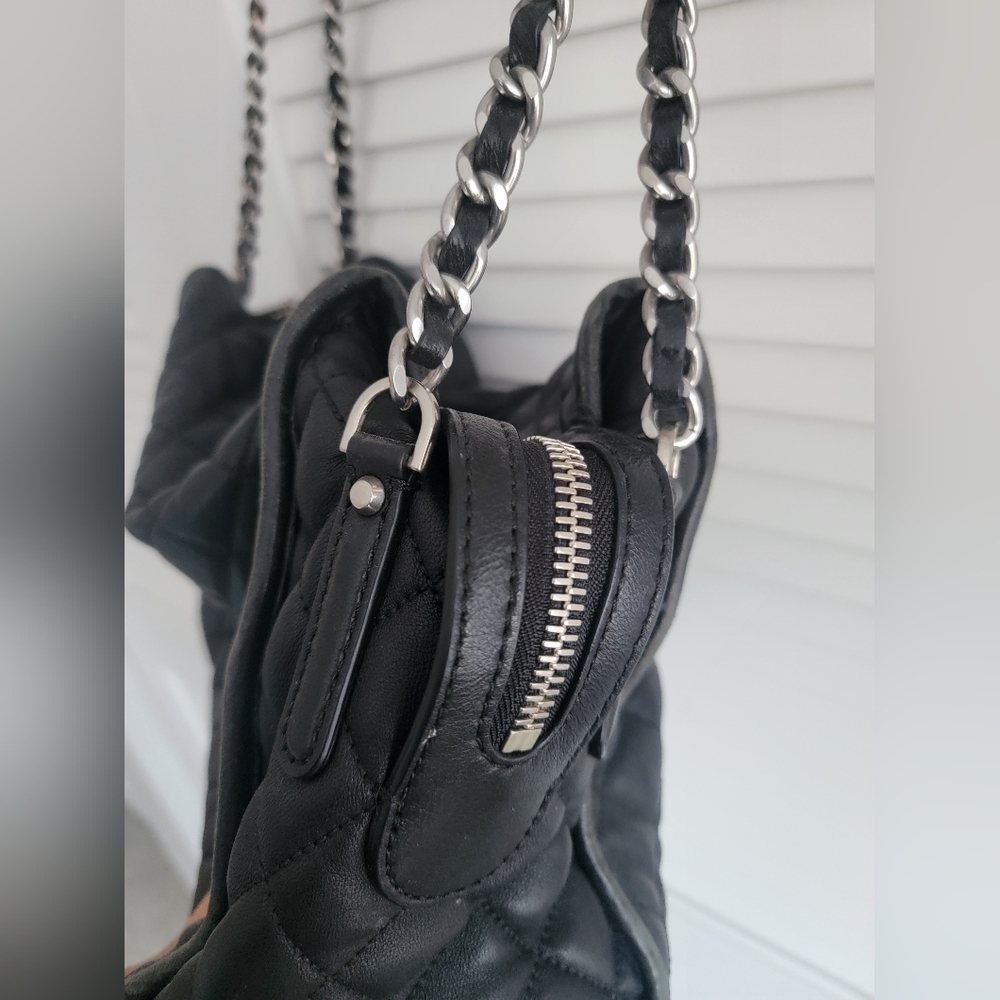 Michael Kors black quilted leather shoulder satchel - Picture 6 of 14